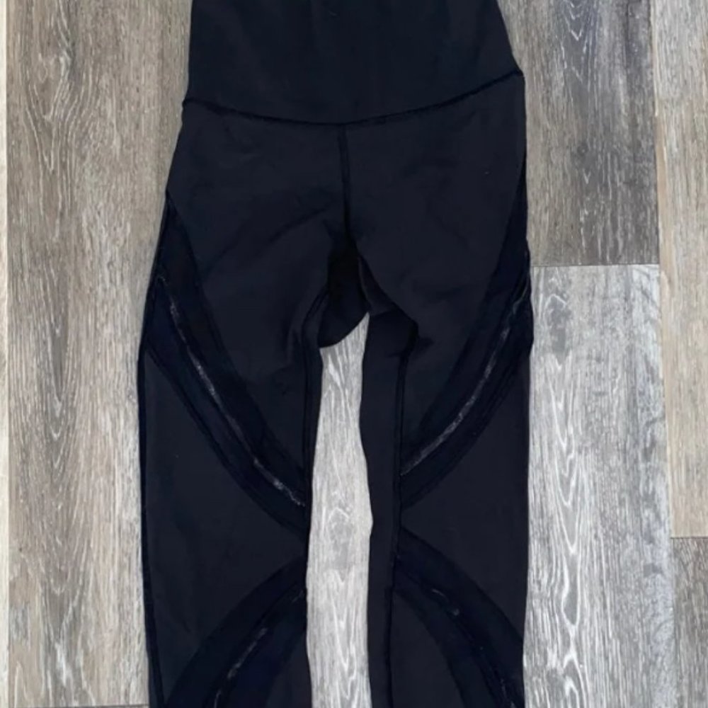 Lululemon high rise 7/8 leggings mesh insert 4